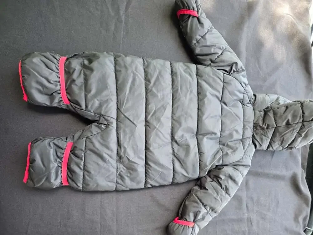 Jordan Baby Puffer Snowsuit Bunting 6-9M Black Red